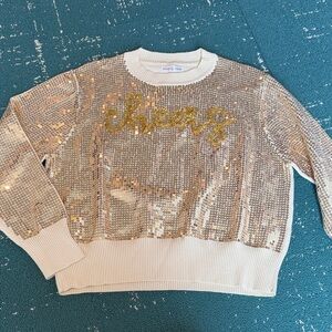 Gold Sequin Cheers Sweatshirt